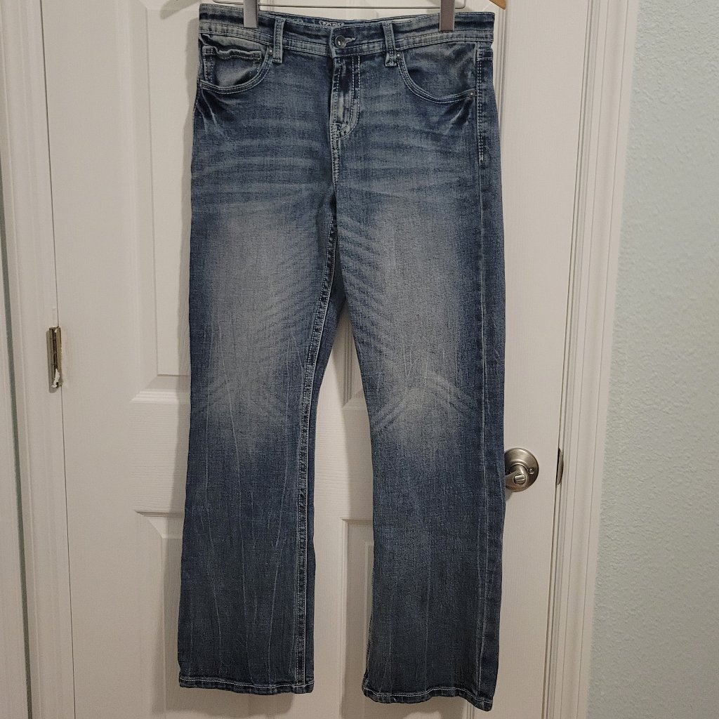 Tk Axel Brand Stretch Bootcut Denim Jeans Distressed Youth Size 20